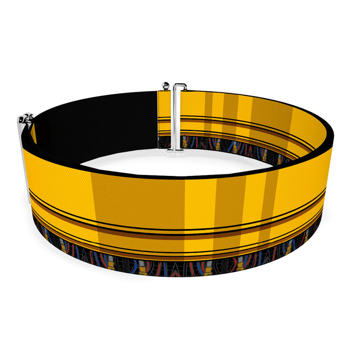 Cinch Waist Belt - Star Wars C3-PO Wires Bounding Yellows Black Multi Color Womens Cinch Waist Belts Star Wars   