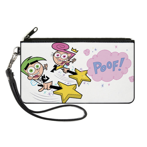 Canvas Zipper Wallet - LARGE - THE FAIRLY ODDPARENTS Cosmo and Wanda POOF Pose White Canvas Zipper Wallets Nickelodeon   