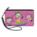 Canvas Zipper Wallet - LARGE - THE FAIRLY ODDPARENTS Timmy with Cosmo and Wanda Group Pose Pink Canvas Zipper Wallets Nickelodeon   