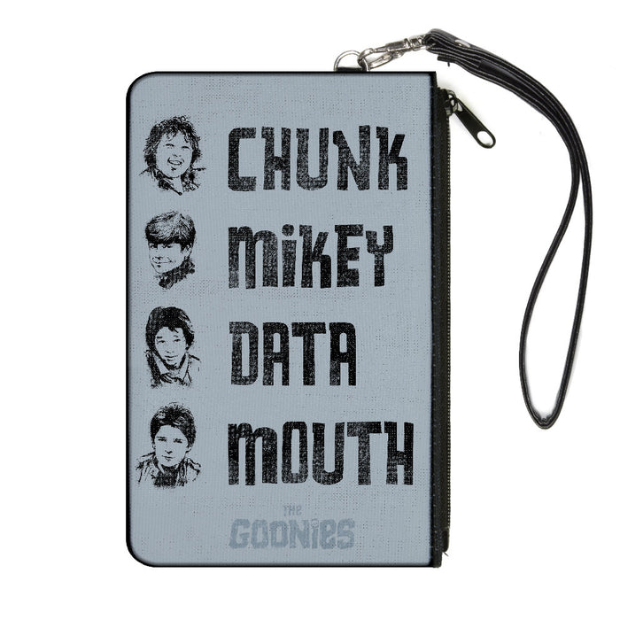 Canvas Zipper Wallet - LARGE - The Goonies CHUNK-MIKEY-DATA-MOUTH Poses Periwinkle/Black Canvas Zipper Wallets Warner Bros. Horror Movies   