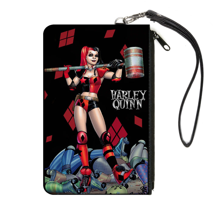 Canvas Zipper Wallet - LARGE - HARLEY QUINN Issue #1 Roller Derby Hammer Cover Pose Canvas Zipper Wallets DC Comics   