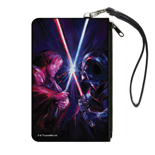 Canvas Zipper Wallet - LARGE - Star Wars Darth Vader Brush Stroke Pose Black Canvas Zipper Wallets Star Wars   