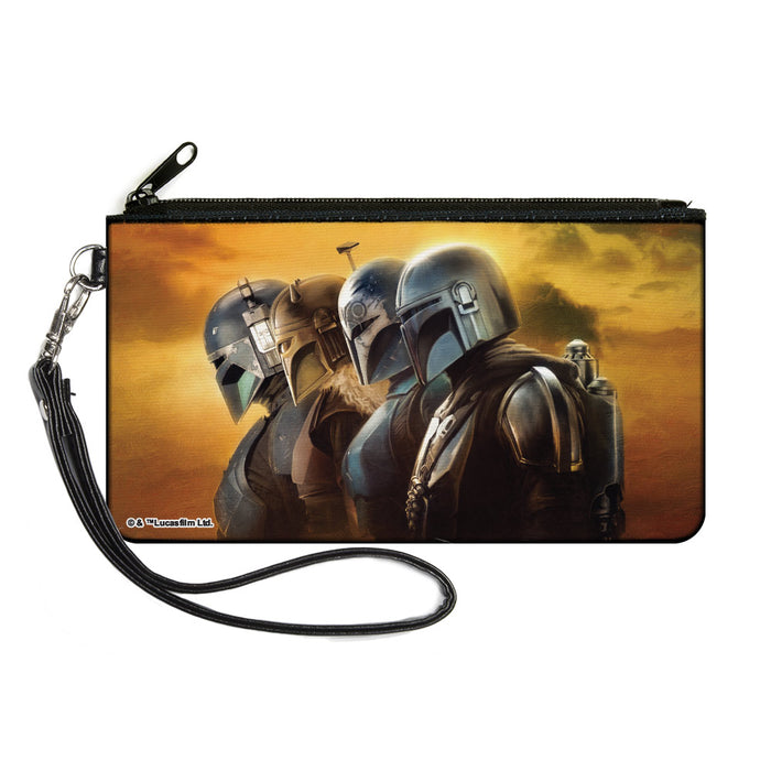 Canvas Zipper Wallet - LARGE - Star Wars the Mandalorian Series Poster Group Pose Clouds Canvas Zipper Wallets Star Wars   