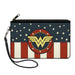 Canvas Zipper Wallet - LARGE - WONDER WOMAN/Logo Americana Red/White/Blue/Yellow Canvas Zipper Wallets DC Comics   