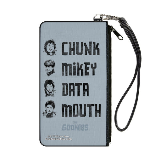 Canvas Zipper Wallet - SMALL - The Goonies CHUNK-MIKEY-DATA-MOUTH Poses Periwinkle/Black Canvas Zipper Wallets Warner Bros. Horror Movies   
