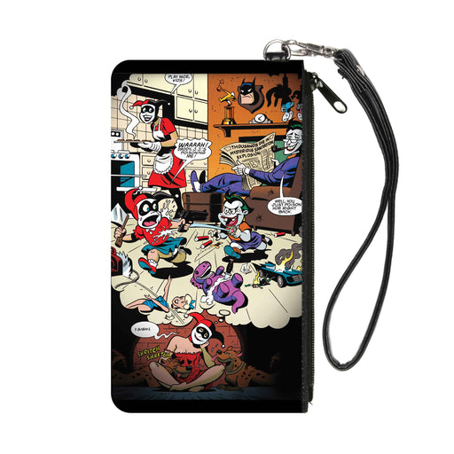 Canvas Zipper Wallet - SMALL - Mad Love Harley Quinn Family Life Dreaming Scene w/Joker & Kids Canvas Zipper Wallets DC Comics   