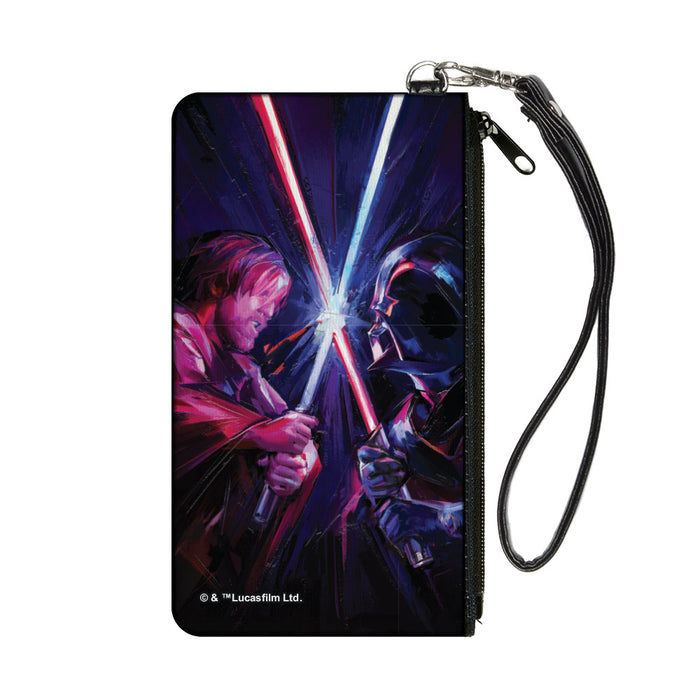 Canvas Zipper Wallet - SMALL - Star Wars Darth Vader Brush Stroke Pose Black Canvas Zipper Wallets Star Wars   