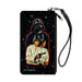 Canvas Zipper Wallet - SMALL - Star Wars Vintage Darth Vader, Luke Skywalker and Princess Leia Pose with Stars Black/White Canvas Zipper Wallets Star Wars   