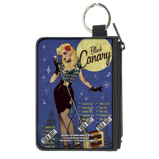 Canvas Zipper Wallet - MINI X-SMALL - BLACK CANARY Bombshell Variant Cover SOLD OUT Poster/Skyline Canvas Zipper Wallets DC Comics   