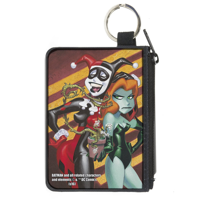 Canvas Zipper Wallet - MINI X-SMALL -  Harley & Ivy Issue #1 Laughing/Mad Stripe Cover Pose Canvas Zipper Wallets DC Comics   