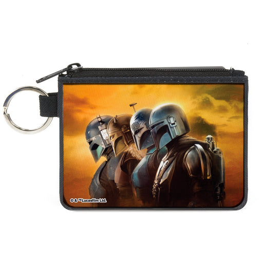 Canvas Zipper Wallet - MINI X-SMALL - Star Wars the Mandalorian Series Poster Group Pose Clouds Canvas Zipper Wallets Star Wars   