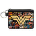 Canvas Zipper Wallet - MINI X-SMALL - Wonder Woman Icon Through The Years Comics Book Covers Stacked Canvas Zipper Wallets DC Comics   