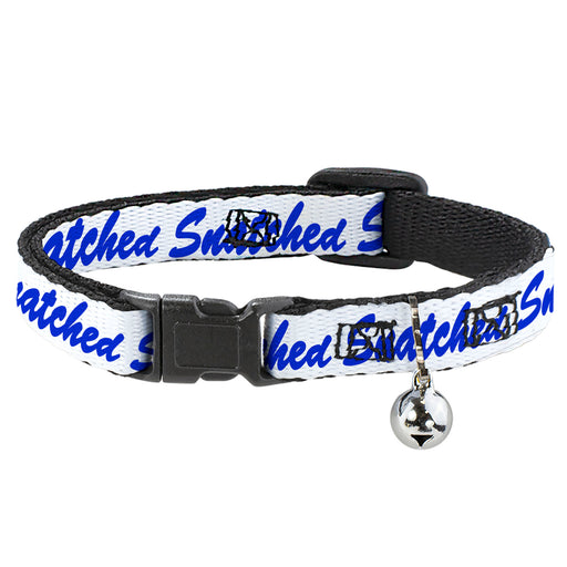 Breakaway Cat Collar with Bell - SNATCHED Script  White/Blue Breakaway Cat Collars Buckle-Down   