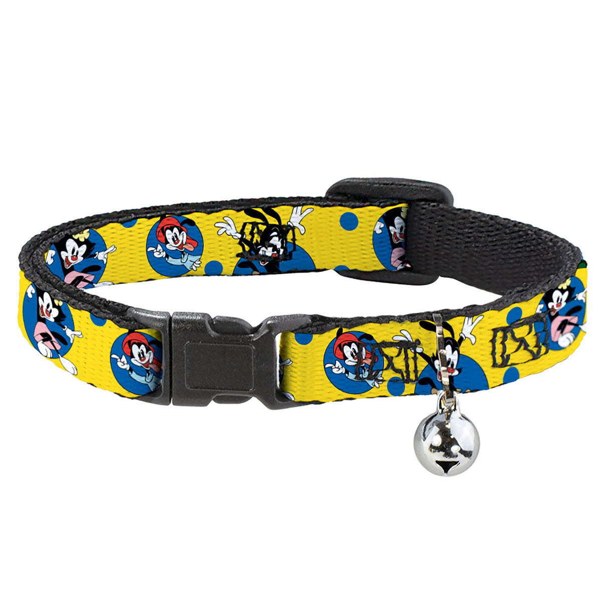 Breakaway Cat Collar with Bell Animaniacs Yakko Wakko and Dot Poses
