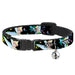Breakaway Cat Collar with Bell - Glowing Tinker Bell Poses/Butterflies & Flowers Black/Multi Neon Breakaway Cat Collars Disney   