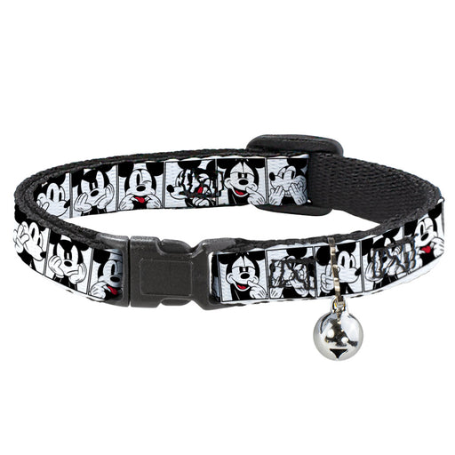 Breakaway Cat Collar with Bell - Mickey Mouse Expression Blocks White/Black/Red Breakaway Cat Collars Disney   