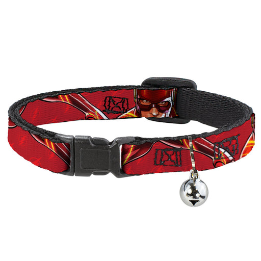 Breakaway Cat Collar with Bell - The Flash 2023 2-Poses Close-Up Reds Breakaway Cat Collars DC Comics   