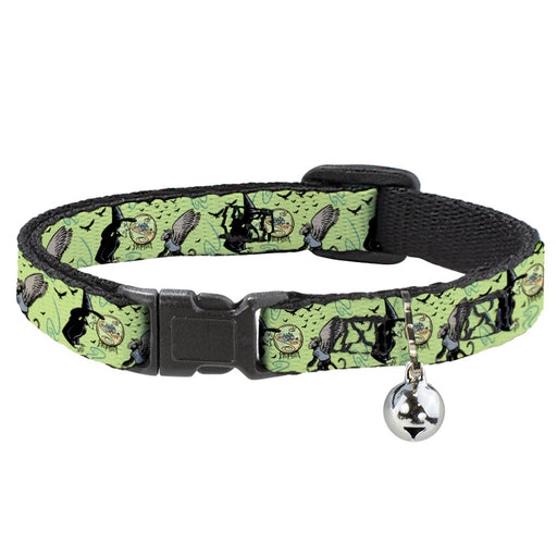 Breakaway Cat Collar with Bell - The Wizard of Oz Wicked Witch of the West and Flying Monkeys Greens Breakaway Cat Collars Warner Bros. Movies   