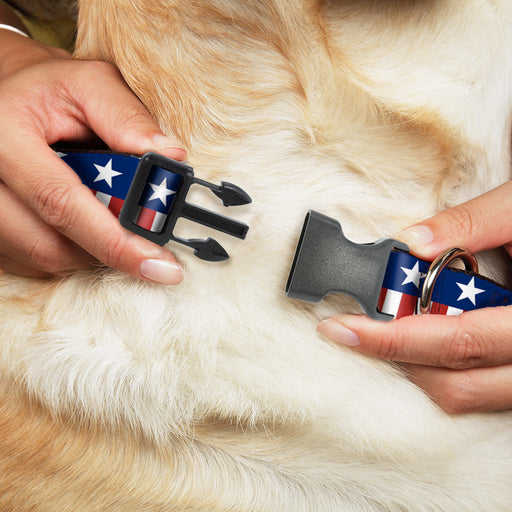 Plastic Clip Collar - Americana Stars & Stripes2 Blue/White/Red/White Plastic Clip Collars Buckle-Down   