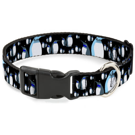 Plastic Clip Collar - Emperor Penguins Gray/Blues Plastic Clip Collars Buckle-Down   