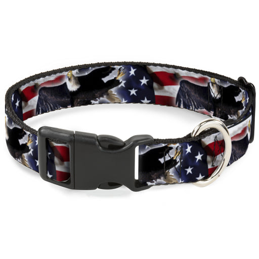 Plastic Clip Collar - Flying Eagle/American Flag Plastic Clip Collars Buckle-Down   