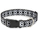 Plastic Clip Collar - Geometric Diamond2 Black/White/Black Plastic Clip Collars Buckle-Down   