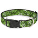 Plastic Clip Collar - Hibiscus Collage Green Shades Plastic Clip Collars Buckle-Down   