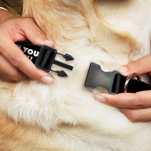 Plastic Clip Collar - I WOULDN'T TOUCH YOU WITH A DIRTY SOCK!!! Black/White Plastic Clip Collars Buckle-Down   