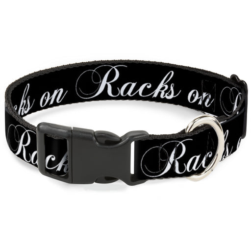 Plastic Clip Collar - RACKS ON RACKS Black/White Plastic Clip Collars Buckle-Down   