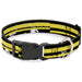 Plastic Clip Collar - Racing Stripe2 Weathered Black/Yellow Plastic Clip Collars Buckle-Down   