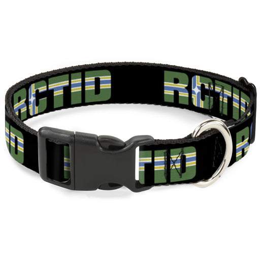Plastic Clip Collar - RCTID Black/Portland Flag Plastic Clip Collars Buckle-Down   