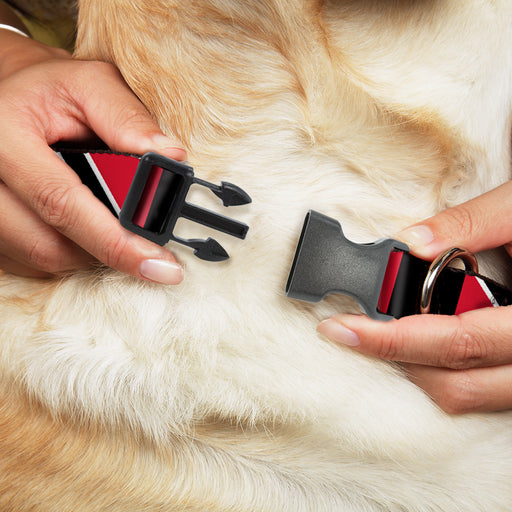 Plastic Clip Collar - Trinidad & Tobago Flags/Black Block Plastic Clip Collars Buckle-Down   