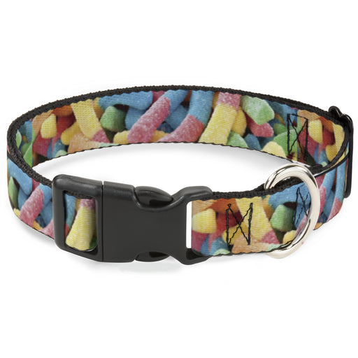 Plastic Clip Collar - Vivid Sour Worms Stacked Plastic Clip Collars Buckle-Down   