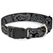 Plastic Clip Collar - Bandana/Skulls Black/Silver Plastic Clip Collars Buckle-Down   