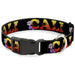 Plastic Clip Collar - CALI Tropical Black/Multi Color Plastic Clip Collars Buckle-Down   