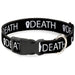 Plastic Clip Collar - DEATH/Coffin Black/White Plastic Clip Collars Buckle-Down   
