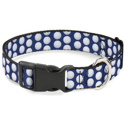 Plastic Clip Collar - Golf Balls Blue/White Plastic Clip Collars Buckle-Down   