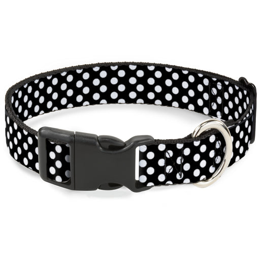 Plastic Clip Collar - Micro Polka Dots2 Black/White Plastic Clip Collars Buckle-Down   
