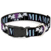 Plastic Clip Collar - MIAMI/Palm Trees Black/White/Pink//Teal Plastic Clip Collars Buckle-Down   