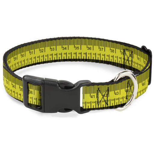 Plastic Clip Collar - Measuring Tape Yellow/Black/Red Plastic Clip Collars Buckle-Down   