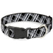Plastic Clip Collar - Plaid X2 Black/Grays/White Plastic Clip Collars Buckle-Down   