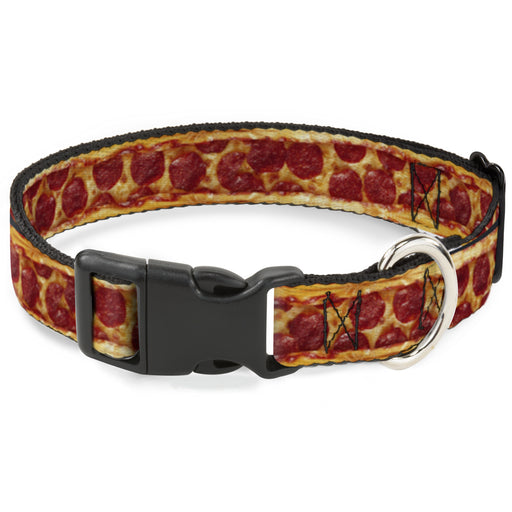 Plastic Clip Collar - Pepperoni Pizza w/Crust Vivid Plastic Clip Collars Buckle-Down   