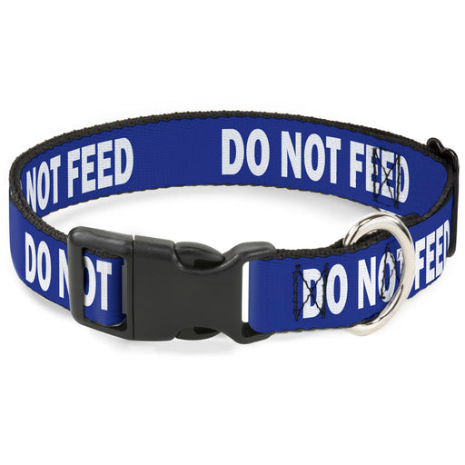 Plastic Clip Collar - Pet Quote DO NOT FEED Navy/White Plastic Clip Collars Buckle-Down   