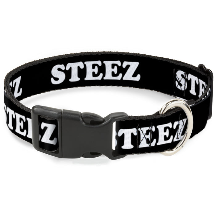 Plastic Clip Collar - STEEZ Black/White Plastic Clip Collars Buckle-Down   