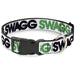 Plastic Clip Collar - SWAGG White/Black/Green Plastic Clip Collars Buckle-Down   