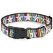 Plastic Clip Collar - Stars w/Lines Gray/Multi Color/White Plastic Clip Collars Buckle-Down   