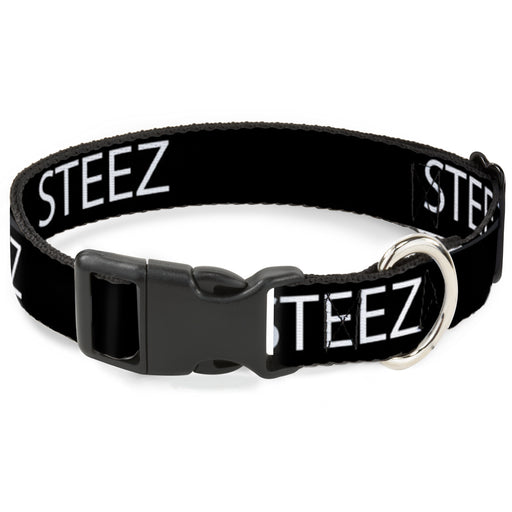 Plastic Clip Collar - STEEZ 3-D Black/White Plastic Clip Collars Buckle-Down   