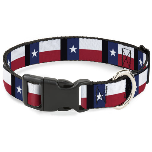 Plastic Clip Collar - Texas Flag/Black Plastic Clip Collars Buckle-Down   