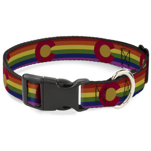 Plastic Clip Collar - Colorado Flags2 Pride Vintage Plastic Clip Collars Buckle-Down   