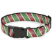 Plastic Clip Collar - Candy Cane4 White/Red/Green Plastic Clip Collars Buckle-Down   